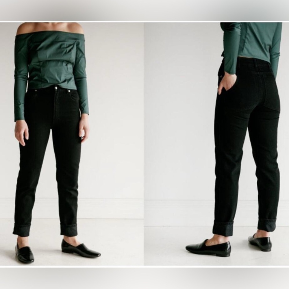 Eckhaus Latta “El Jean” Straight Leg Jeans Black Denim size 26